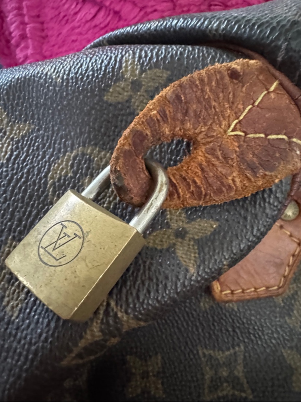 Louis Vuitton Monogram Canvas Satchel in Brown and Gold Hardware- Speedy - Picture 7 of 13